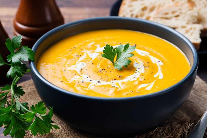 Rezept für Kürbissuppe mit Apfel